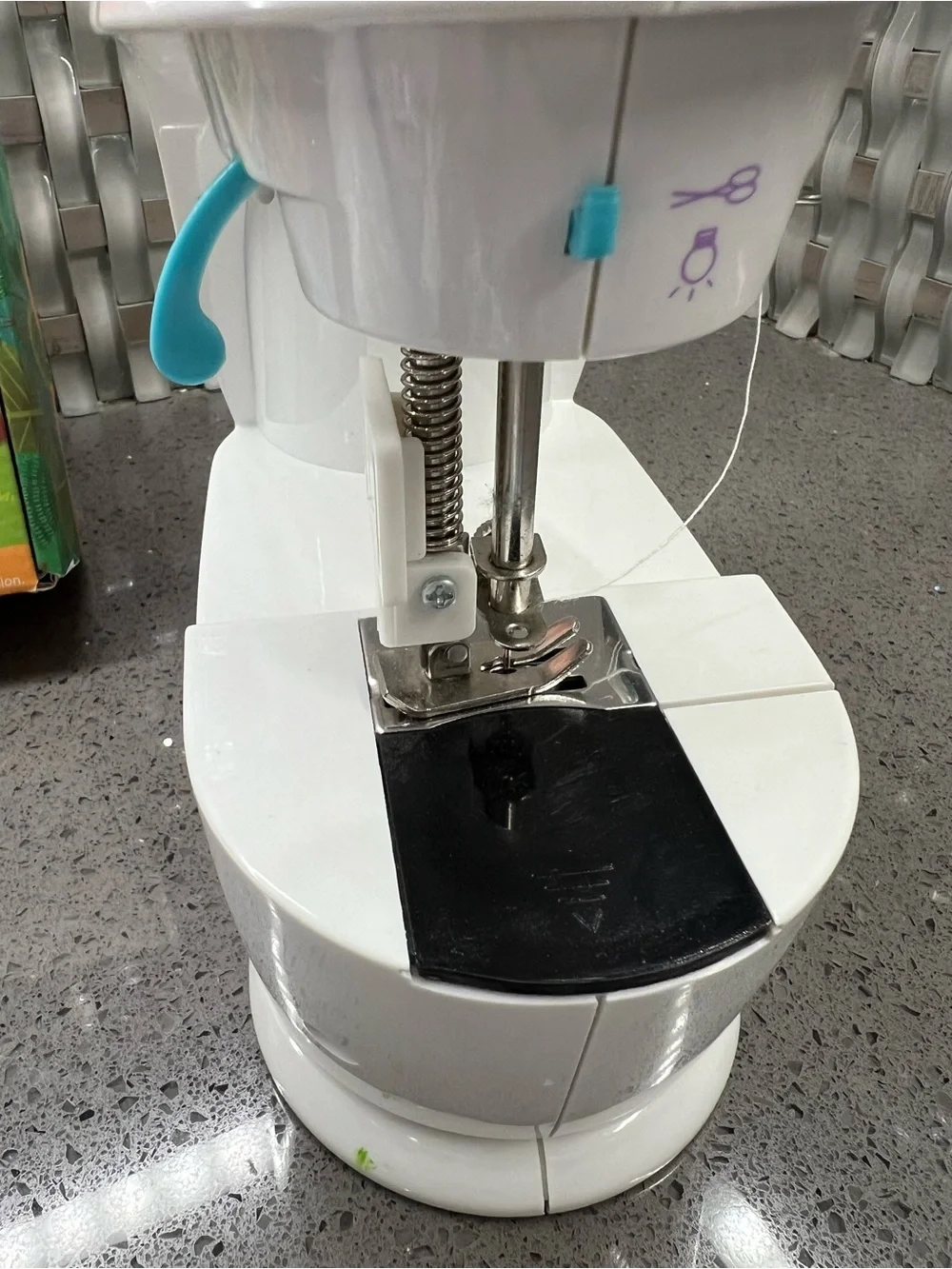 Carter's White & Blue Kids Sewing Machine with Woodland Animals Kit